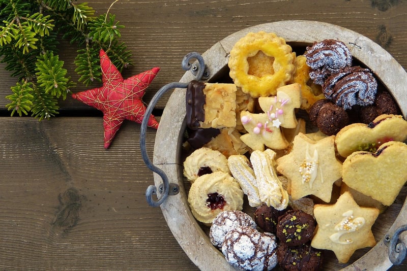 Cookies on a table